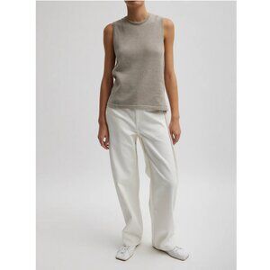 Tibi Cotton Criss Cross Sleeveless Sweater